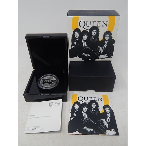 193 - Queen 2020 Silver 2 Ounce Proof Coin in Royal Mint case with COA (only 500 issued) and sold out at R... 