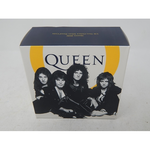 193 - Queen 2020 Silver 2 Ounce Proof Coin in Royal Mint case with COA (only 500 issued) and sold out at R... 