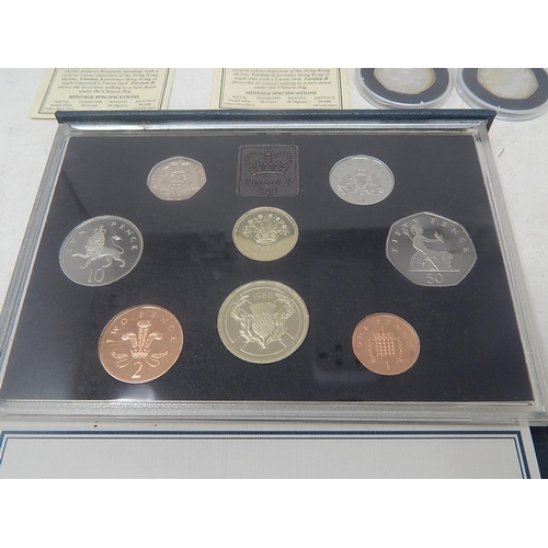 266I - 1997 Trade Dollars with COA's (2): Queen Mother Crown in Fitted Case: Olympics 2011 50p's (2): 1986 ... 