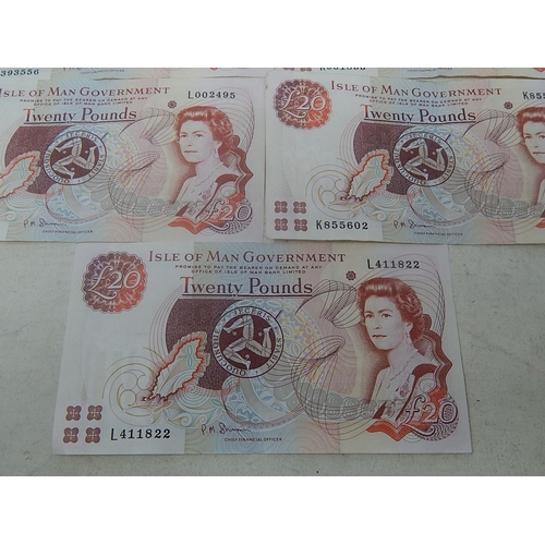 266R - Isle of Man £20 Notes (5)