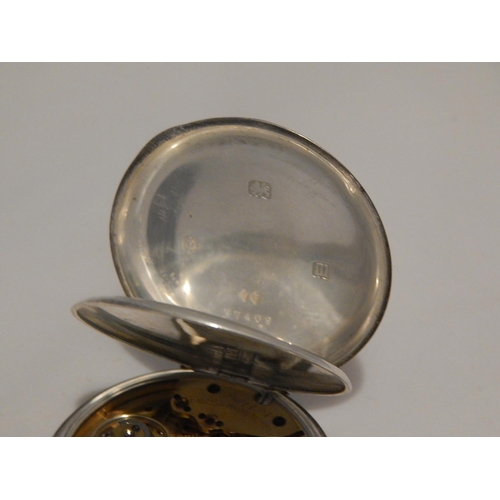 363G - Gentleman's Hallmarked Silver Pocket Watch by Morrison & Chapman, Barnstable: with subsidiary second... 