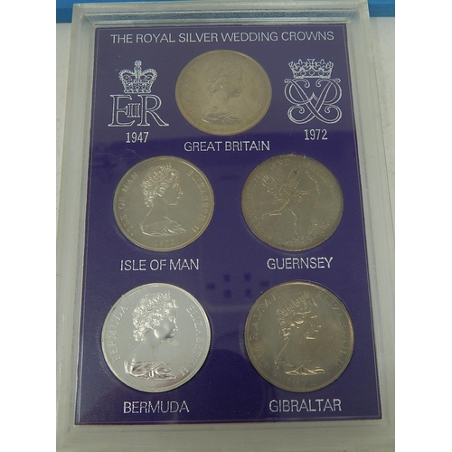 コレクション  Wedding Crownsiiver Coin The Royal Silver Wedding Collection Crown Set 1947-1972 together