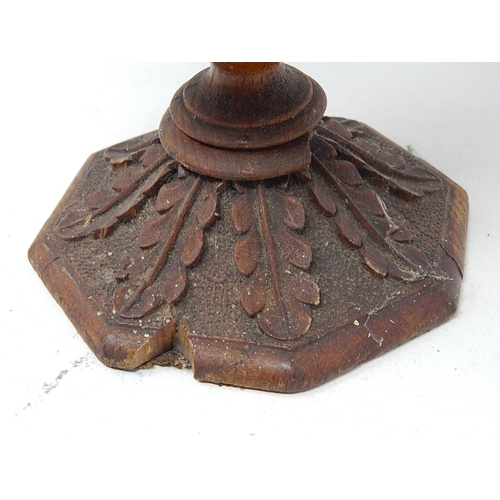 171 - Wood carved urn