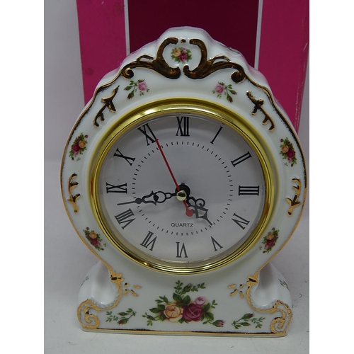 189 - Royal Albert - Clock (Battery Operated) Boxed