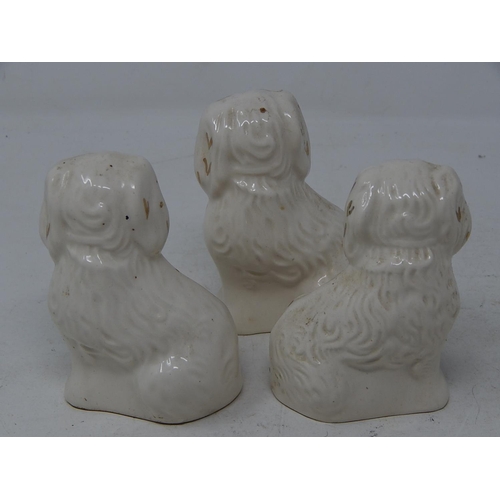 254 - X3 Small Doulton Wally Dogs