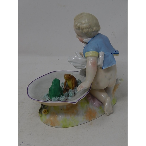 293 - Cherub & Frog Figure