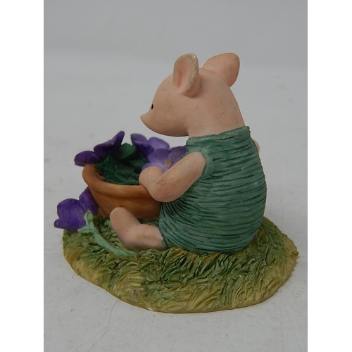 309 - Border Fine Arts - Piglet with violets figure