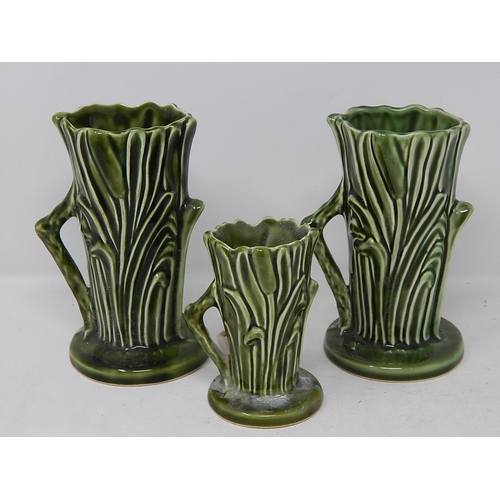 320 - Sylvac - X2 Posy Vase + X1 Small Posy Vase