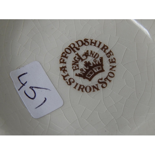 451 - Staffordshire Ironstone Bowl & Jug