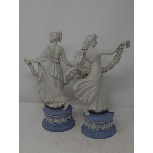 487 - X2 Wedgewood Goddess Figures