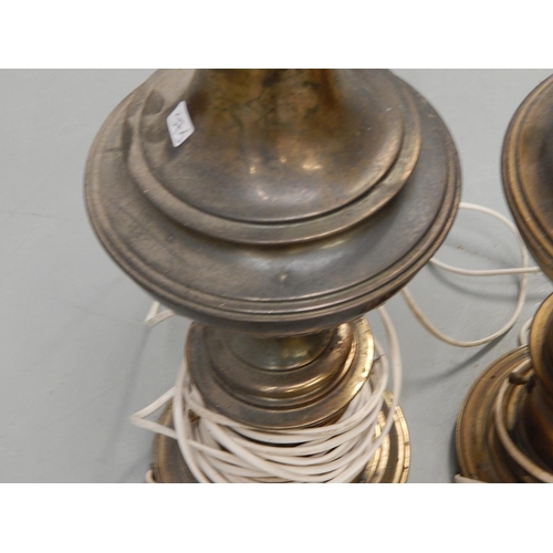 575 - X2 Matching Brass Lamp Bases