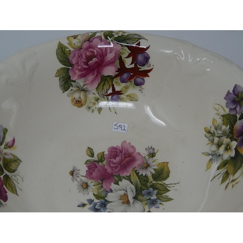 592 - Large Floral Bowl