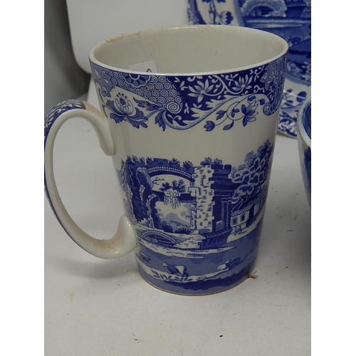 609 - Selection of Spode/Unmarked Blue Print Wares