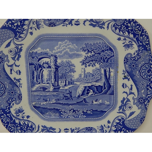 609 - Selection of Spode/Unmarked Blue Print Wares