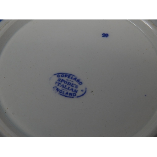 609 - Selection of Spode/Unmarked Blue Print Wares