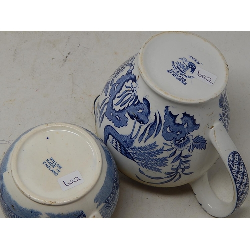 622 - X2 Blue Print Jugs (Willow & Yuan)