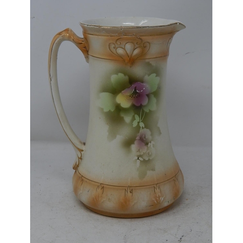 626 - Floral Jug Marked (3418)