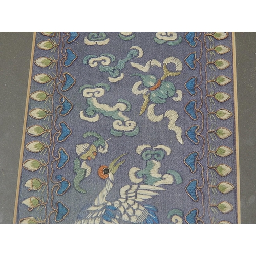 699 - Vintage Silk Embroidery in Frame