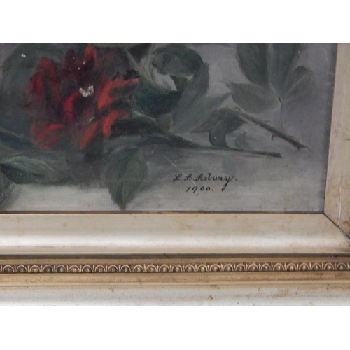 703 - Gilt Framed Canvas signed L A Ashbury 1900