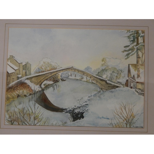 743 - Framed Picture - Winter River 1996