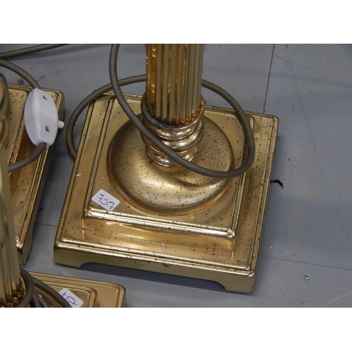 757 - X3 Brass Lamp Bases