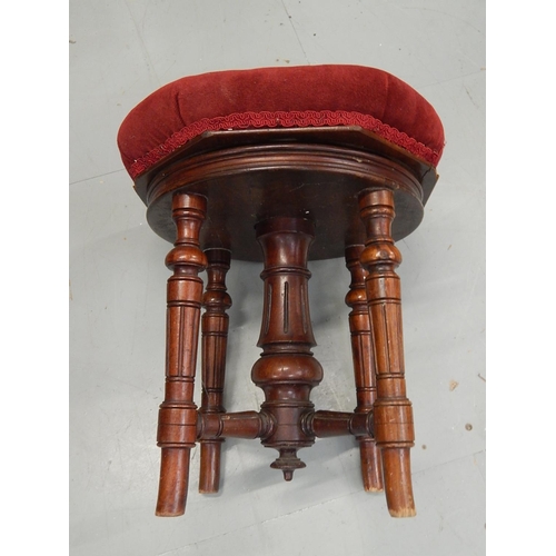 760 - c19th Swivel Piano Stool