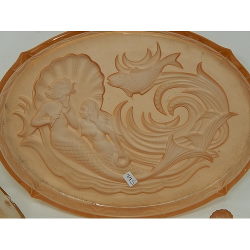 775 - Mermaid Tray and Figure (Glass)