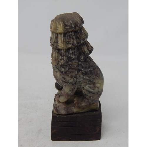 804 - Soap Stone Foo Dog Figure