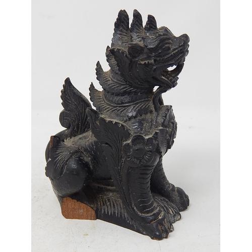 808 - Wooden Foo Dog Figure