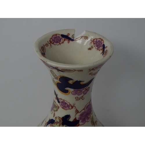 818 - Ironstone Vase, Chipped edge