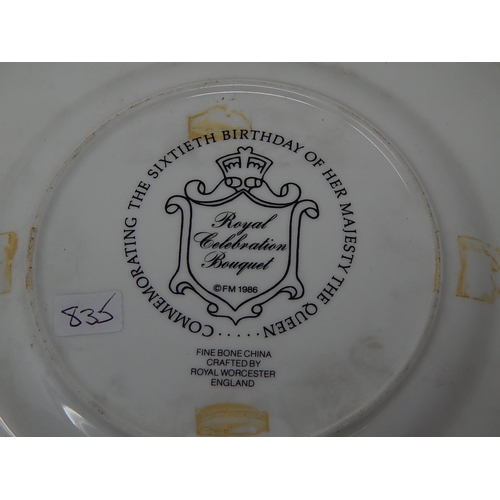 835 - Royal Worcester 60th Birthday Her Majesty The Queen Plate