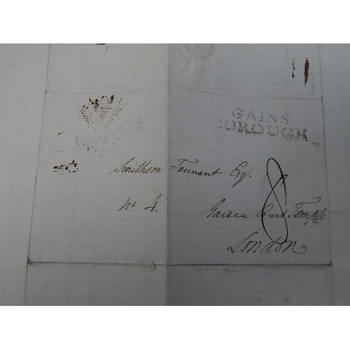 27 - A vintage pre-Stamp letter dated February 1799 from Gainsborough to London Very Fine