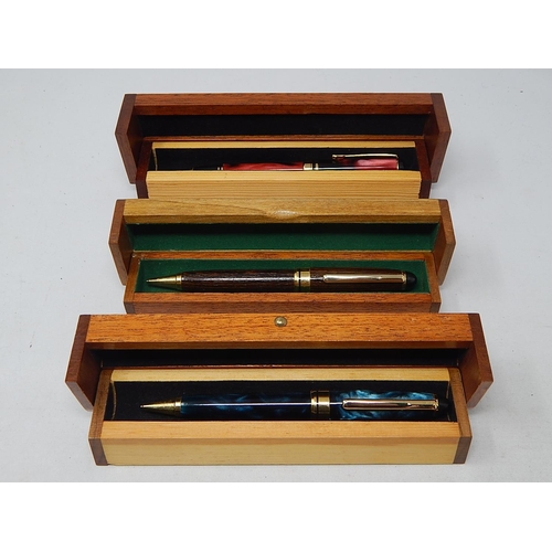 301 - 3 x Pencil Sets in Stylish Wooden Cases