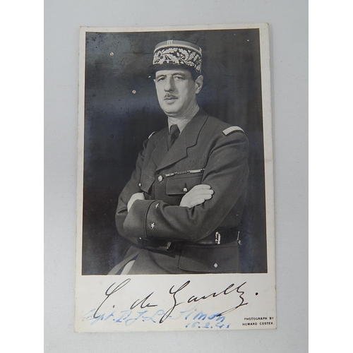 312 - Charles de Gaulle (1890-1970) WWII Signed Letter From General de Gaulle: Dated  15th July 1940

De G... 