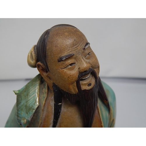 317 - Chinese, Possibly C18th Figure of a Sage: Height 23.5cm