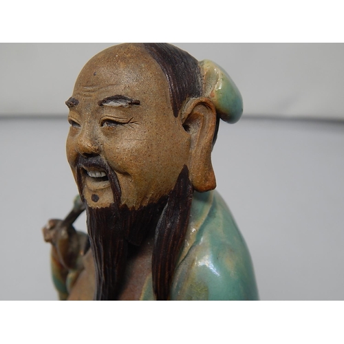 317 - Chinese, Possibly C18th Figure of a Sage: Height 23.5cm