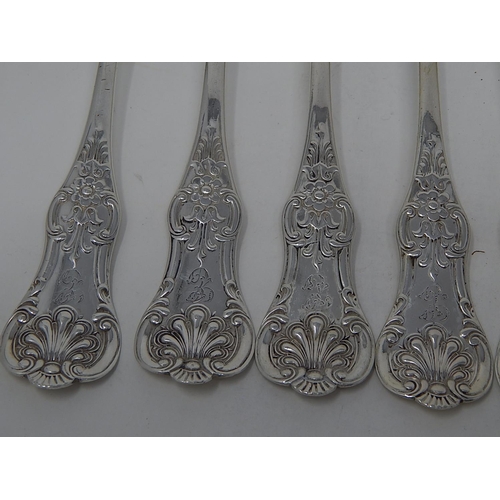 251 - Set of 11 Victorian Scottish Dinner Forks: Hallmarked Glasgow 1858 by William Clarke Shaw: Length 21... 