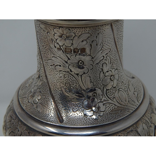 272 - Huge George III Silver Caster with Cancelled Marks & Re-Hallmarked London 1979: Height 24cm: Weight ... 