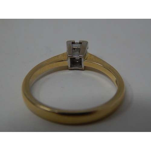 229 - 18ct Gold Diamond Solitaire Ring: 0.25ct: Size P: Gross weight 3.8g