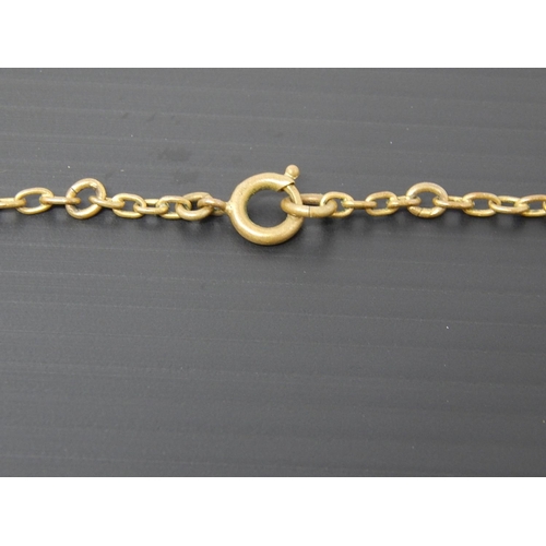 295 - Victorian Gilt Metal Necklace Containing a Rock Crystal Panel 4cm x 3cm Depicting a Classical Lady