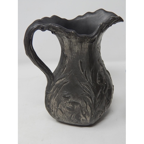 345 - French C19th Pewter Vase & Jug by 