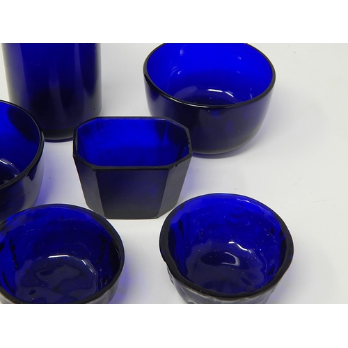 348 - Quantity of Hand Blown Cobalt Blue Glass liners