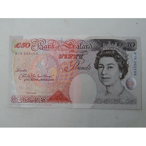 100 - 1 x Bailey Uncirculated £50 Note: MI5 268488