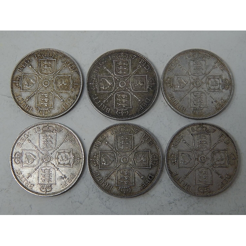 83 - 6 x Queen Victoria Silver Florins 1887