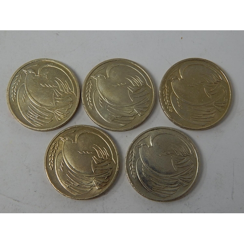 69 - 5 x Dove of Peace £2 Coins U/C