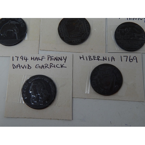 74 - 9 x C18th Tokens, All Written Up.