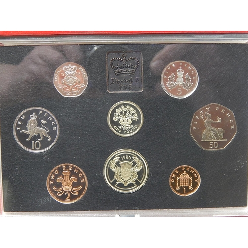 62 - United Kingdom Proof Collection Sets with C.O.A's 1986, 1989, 1990, 1991, 1992, 1994