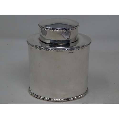 134 - Victorian oval tea cannister - Sheffield 1897, Atkin Brothers, 206g