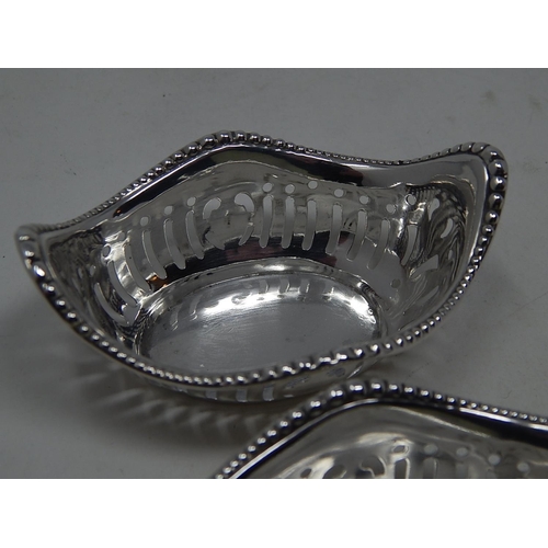 148 - Pair of sterling silver bon bon dishes