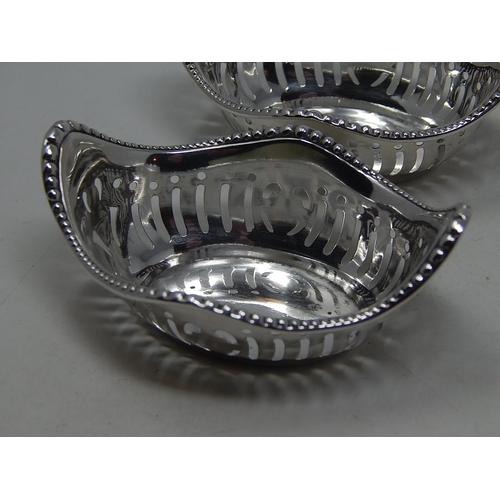 148 - Pair of sterling silver bon bon dishes